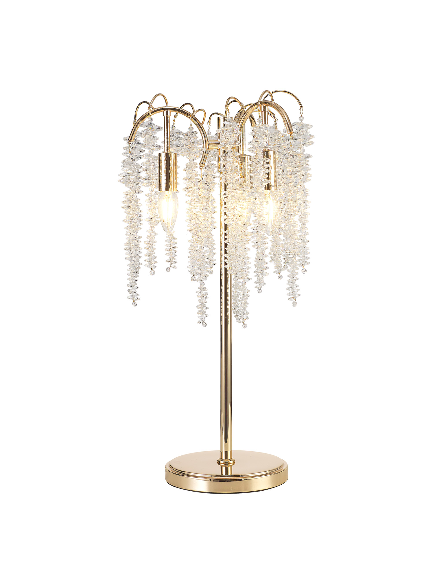 IL32900  Wisteria 62cm Table Lamp 3 Light French Gold